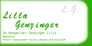 lilla genzinger business card